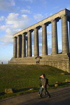 Scotland, Edinburgh, Calton Hill, National Monument.