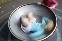 Scotland, Edinburgh, Princes Street gardens, children at play area, West Princes Street gardens.