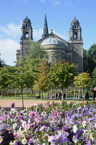 Scotland, Edinburgh, Princes Street gardens, St Cuthbert's Church in West Princes Street gardens.