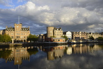 Scotland, Edinburgh, Leith, The Shore & reflection.