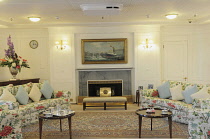 Scotland, Edinburgh, Leith, Royal Yacht Britannia, interior room.