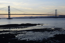 Scotland, Edinburgh, Forth Road Bridge, South Queensferry.