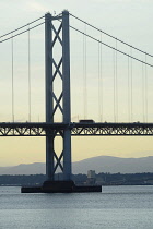 Scotland, Edinburgh, Forth Road Bridge, South Queensferry.