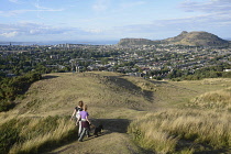 Scotland, Edinburgh, walking on Blackford Hill.