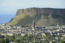 Scotland, Edinburgh, Views to Arthur's Seat and Salisbury Crags from Blackford Hill.