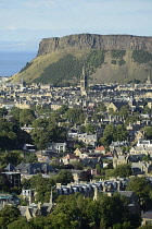 Scotland, Edinburgh, Views to Arthur's Seat and Salisbury Crags from Blackford Hill.