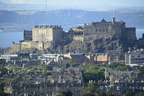 Scotland, Edinburgh, Blackford Hill, Views across to Edinburgh Castle.