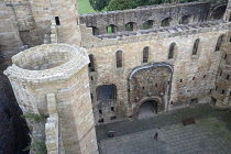 Scotland, Edinburgh, Linlithgow Palace, inner courtyard.