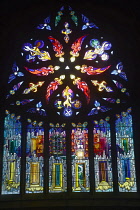 Scotland, Edinburgh, Linlithgow Palace, St Michael's Church, St Katherine's window.