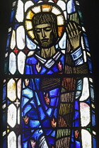 Scotland, Glasgow, Glasgow Cathedral, Christ holding the cross, South aisle of the Quire.