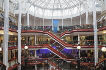 Scotland, Glasgow, City Centre, Princes Square on Buchanan St, mall interior.