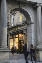 Scotland, Glasgow, City Centre, shops on Royal Exchange Square between GoMA and Buchanan St.