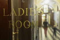 Scotland, Glasgow, City centre west, Mitchell Library, Ladies Room and ornate corridor.