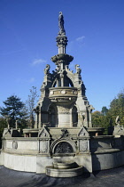 Scotland, Glasgow, West End, Kelvingrove Park, Stewart Memorial Fountain.