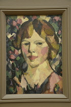 Scotland, Glasgow, West End, Kelvingrove Art Gallery and Museum, Head of a Girl 1917 JD Fergusson.