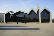 Scotland, Glasgow, West End, Riverside Museum, Zaha Hadid designed museum.