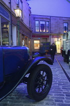 Scotland, Glasgow, West End, Riverside Museum, Glasgow street exhibit.