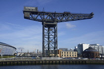 Scotland, Glasgow, the Clyde, Finnieston Crane.