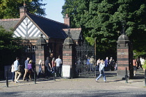 Scotland, Glasgow, West End, Botanic Gardens, gardens entrance gate.