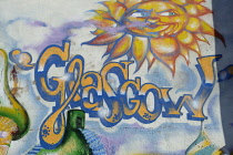 Scotland, Glasgow, West End, Glasgow graffiti.