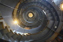 Scotland, Glasgow, Mackintosh Glasgow, The Lighthouse, spiral staircase to the viewing platform.