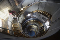 Scotland, Glasgow, Mackintosh Glasgow, The Lighthouse, spiral staircase to the viewing platform.