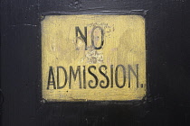 Scotland, Glasgow, Mackintosh Glasgow, Glasgow School of Art 'The Mack', door sign.
