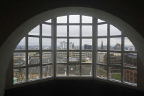 Scotland, Glasgow, Mackintosh Glasgow, Glasgow School of Art 'The Mack', window with a view from the Upper Floors.