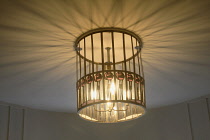 Scotland, Glasgow, Mackintosh Glasgow, House for an Art Lover, Oval Room light shade.