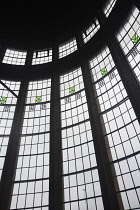 Scotland, Glasgow, Mackintosh Glasgow, Scotland Street School, 3 storey window from inside.