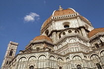 Italy, Tuscany, Florence, Florence Cathedral, Cattedrale Di Santa Maria Del Fiore, Giottos tower.