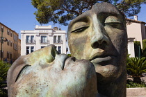 France, Saint Tropez, Hermanos sculpture by Igor Mitoraj.