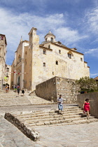 France, Corsica, Calvi, Sainte Jean Baptiste Cathedral in the Citadel.