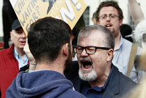 England, London, Westmiinster, Brexit and remain supporters clash/demonstrate opposite Downing Street on the first day as prime minister of Theresa May.