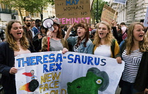 England, London, Westmiinster, Brexit and remain supporters clash/demonstrate opposite Downing Street on the first day as prime minister of Theresa May.