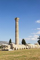 Greece, Attica, Athens, Temple of Olympian Zeus.