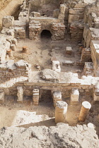 Greece, Attica, Athens, Archaeological site of a Roman bath, beside the National Gardens and Zappeion.