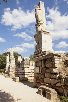 Greece, Attica, Athens, Statues in the Palace of the Giants, Ancient Agora of Athens.