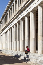 Greece, Attica, Athens, Stoa of Attalos and Agora Museum, Ancient Agora of Athens.