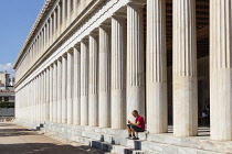 Greece, Attica, Athens, Stoa of Attalos and Agora Museum, Ancient Agora of Athens.