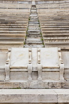 Greece, Attica, Athens, Royal boxes used in 1896, Panathenaic Stadium, original modern day Olympic Stadium.