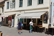 Croatia, Zagreb, Old Town, Tkalciceva Street bars and restaurants.