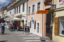 Croatia, Zagreb, Old Town, Tkalciceva Street bars and restaurants.