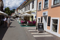 Croatia, Zagreb, Old Town, Tkalciceva Street bars and restaurants.