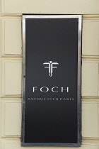 Croatia, Zagreb, Old town, Avenue Foch store sign. **Editorial Use Only**