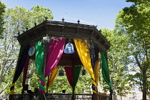 Croatia, Zagreb, Old town, Bandstand in Park Zrinjevac.