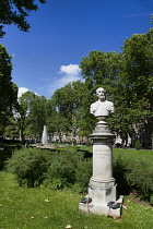 Croatia, Zagreb, Old town, Statues in Park Zrinjevac.