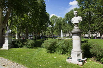 Croatia, Zagreb, Old town, Statues in Park Zrinjevac.