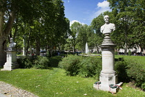 Croatia, Zagreb, Old town, Statues in Park Zrinjevac.