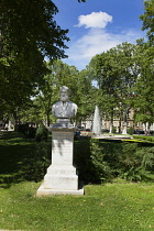 Croatia, Zagreb, Old town, Statues in Park Zrinjevac.